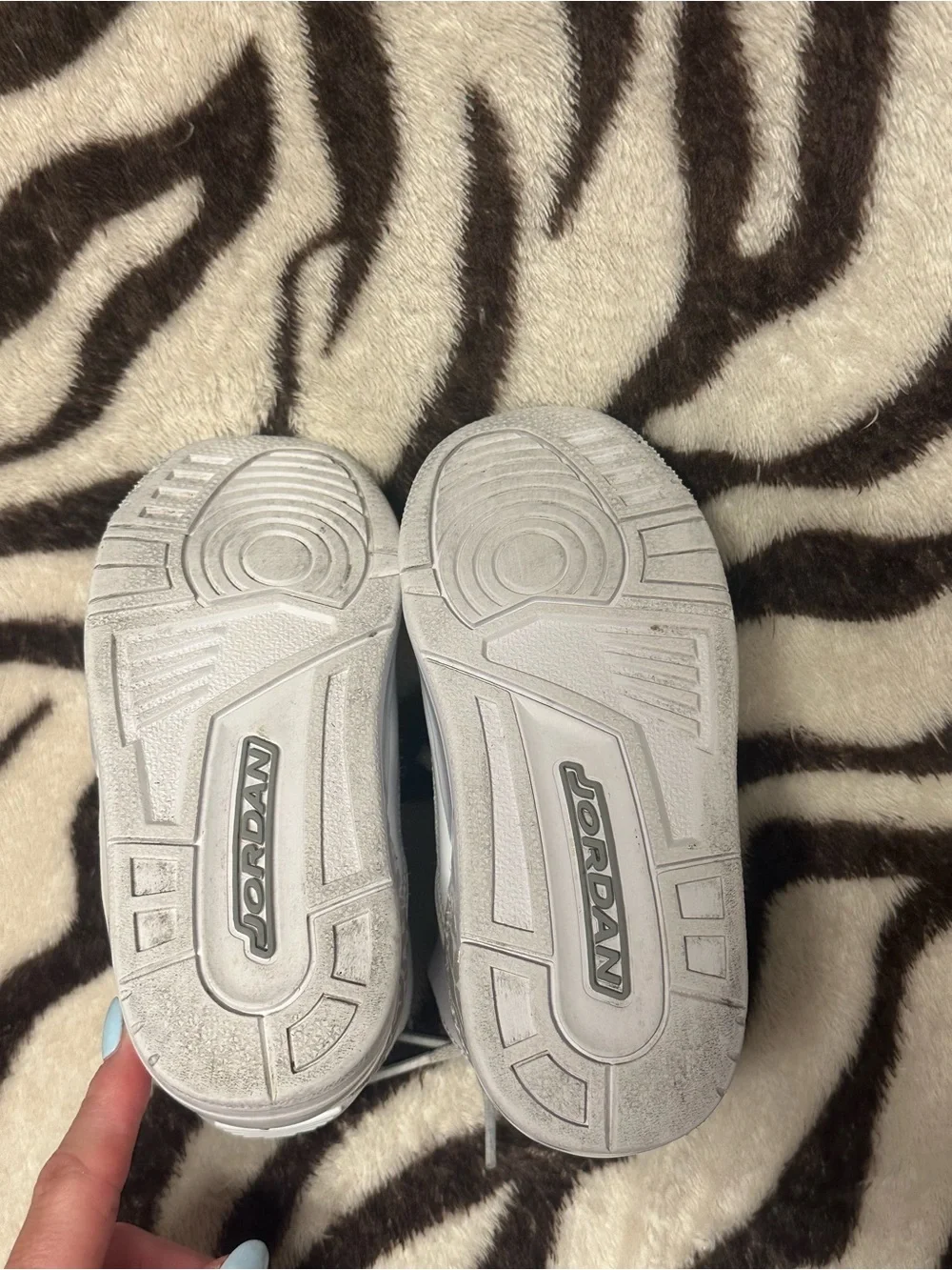 Nike Air Jordan Kids' White and Light Gray Jumpman Sneakers